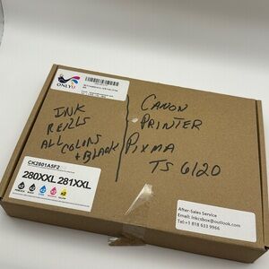 OnlyU Ink Refill Set for Canon Pixma TS 6120 - Black and Multi-Color